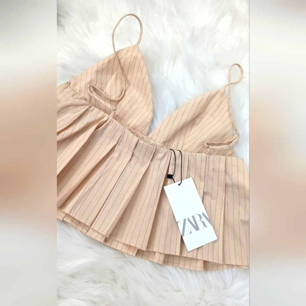 NWT ZARA Striped Crop Top Size S - Picture 5 of 10